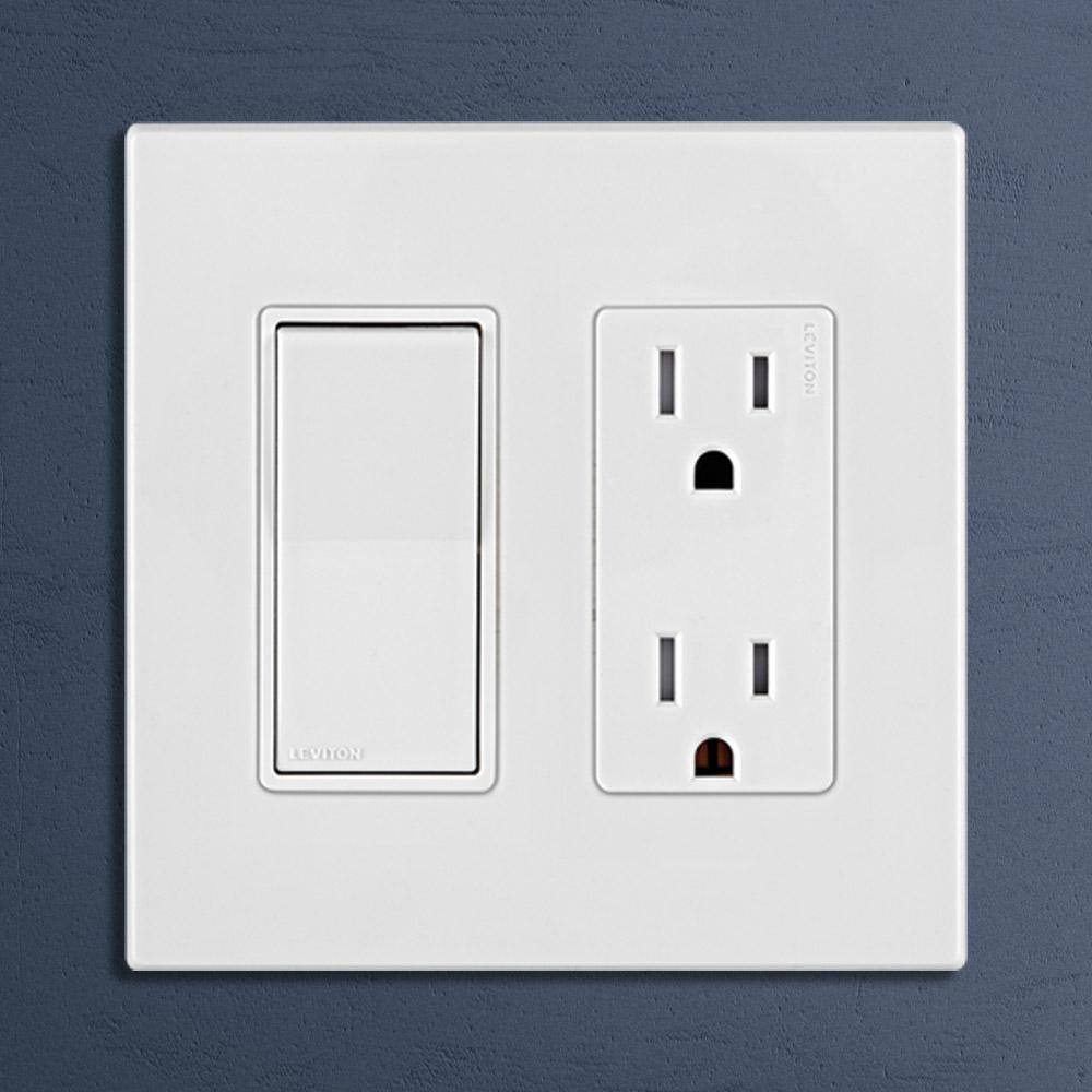 Leviton Decora Edge 15 Amp Tamper-Resistant Duplex Outlet 10-Pack White M02-E5325-0MW