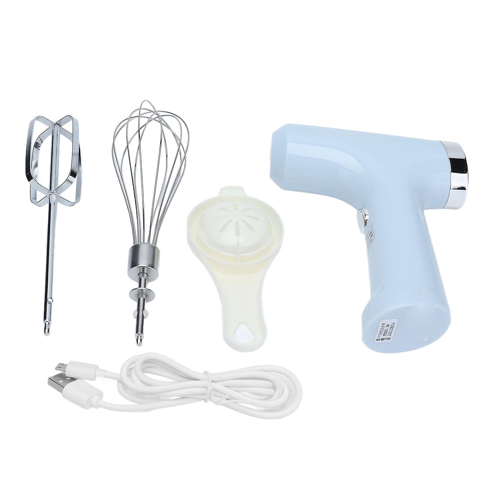 Usb Charging Cordless Egg Whisk Adjustable Stainless Steel Electric Hand Mixer For Home