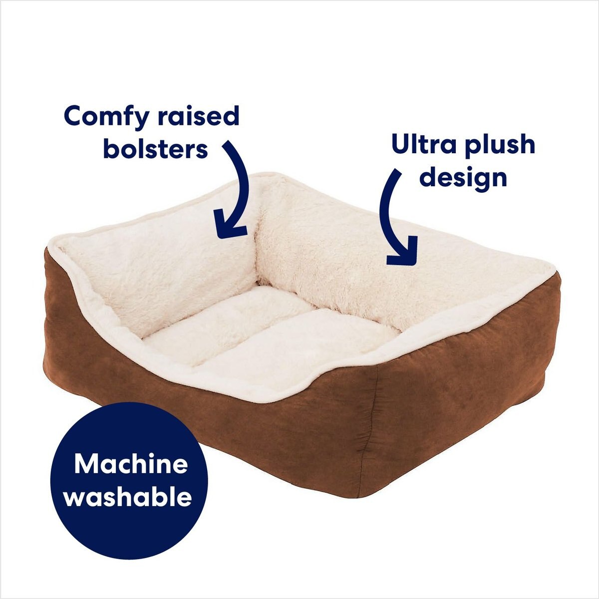 Frisco Rectangular Bolster Cat and Dog Bed