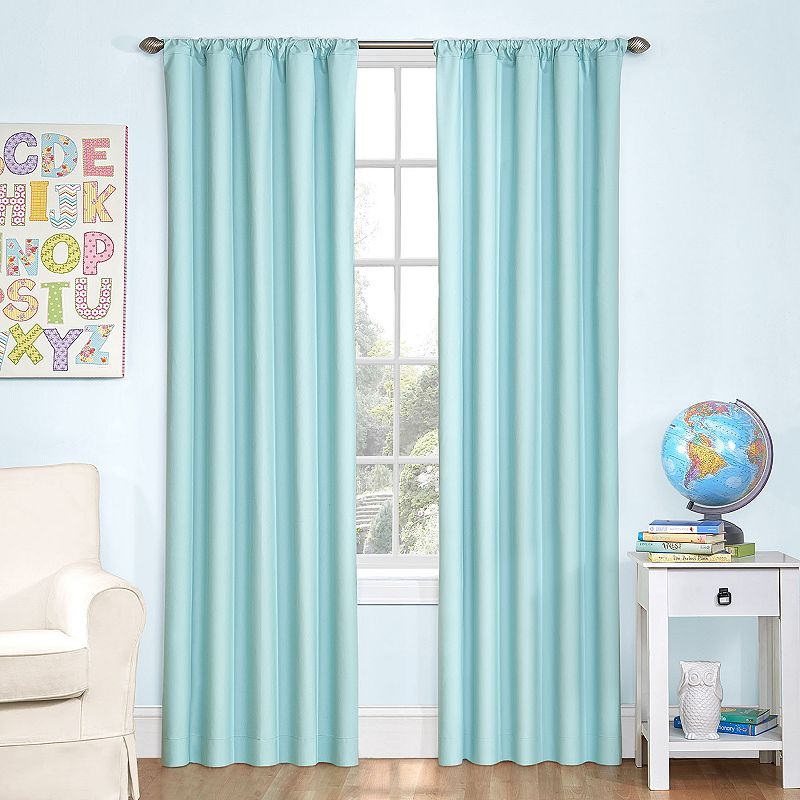 eclipse Kids Microfiber Blackout 1-Panel Window Curtain