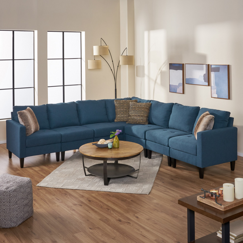 GDF Studio 7 Piece Carolina Versatile Fabric Sectional Couch   Transitional   Sectional Sofas   by GDFStudio  Houzz