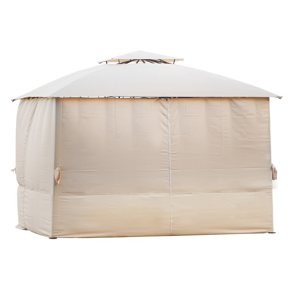 Outdoor Double Tiered BBQ Gazebo Tent with UV Protection