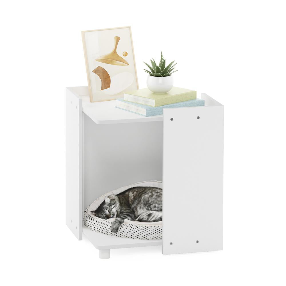 Furinno Peli Litter Box Enclosure， Solid White