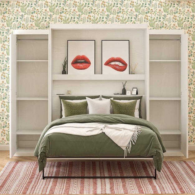 Her Majesty Wall Bed Combo With 2 Side Storage Wardrobes Novogratz