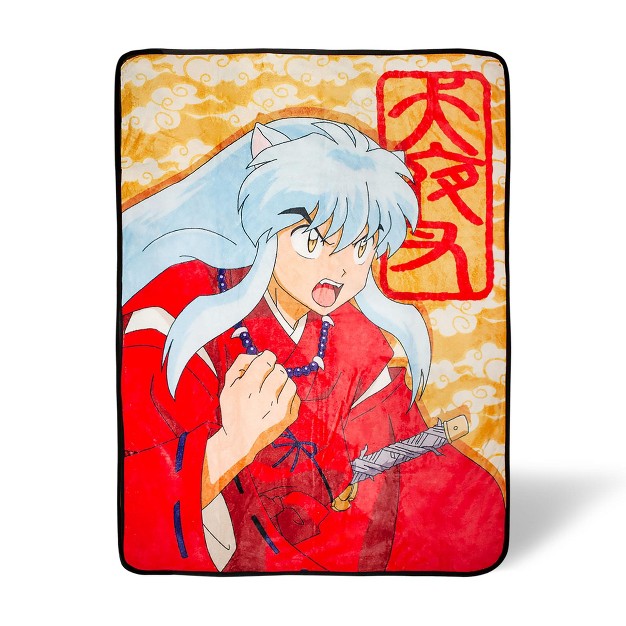 Just Funky Inuyasha Fleece Throw Blanket 45 X 60 Inches