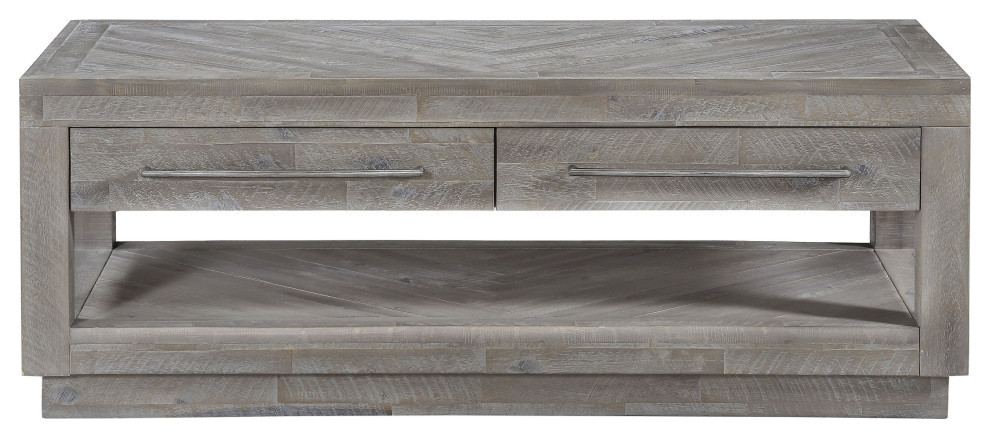 Modus Alexandra Solid Wood Rectangular Coffee Table  Rustic Latte   Farmhouse   Coffee Tables   by AMOC  Houzz