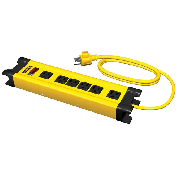 Stanley 6 Outlet Metal Power Strip