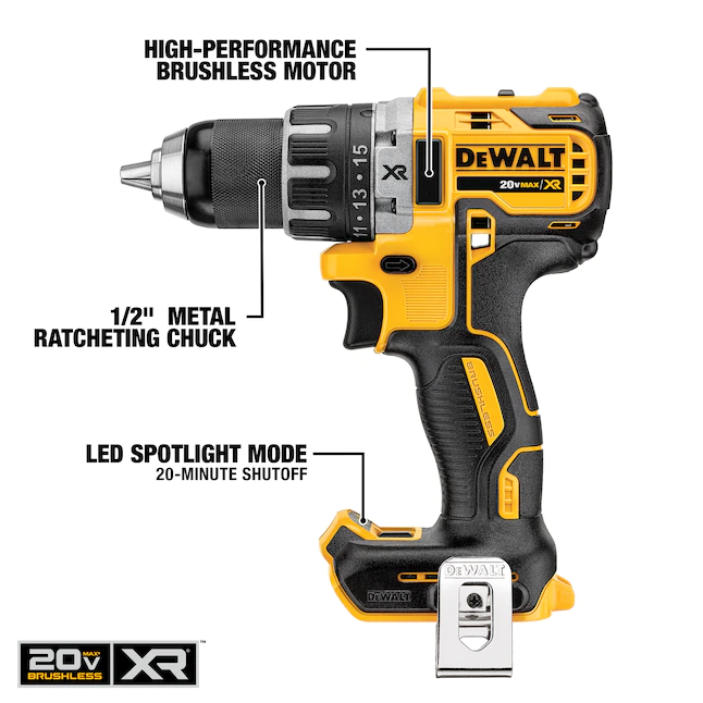 DEWALT DCK283D2 20-Volt MAX XR Cordless Brushless Drill/Impact Combo Kit with Two 20-Volt 2.0Ah Batteries and Charger (2-Tool)