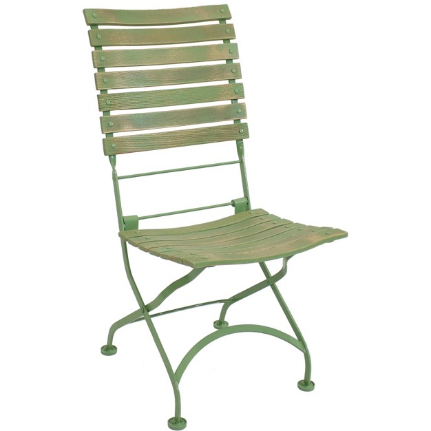 Sunnydaze Indoor outdoor Patio Or Dining Cafe Couleur Chestnut Wooden Folding Bistro Chair