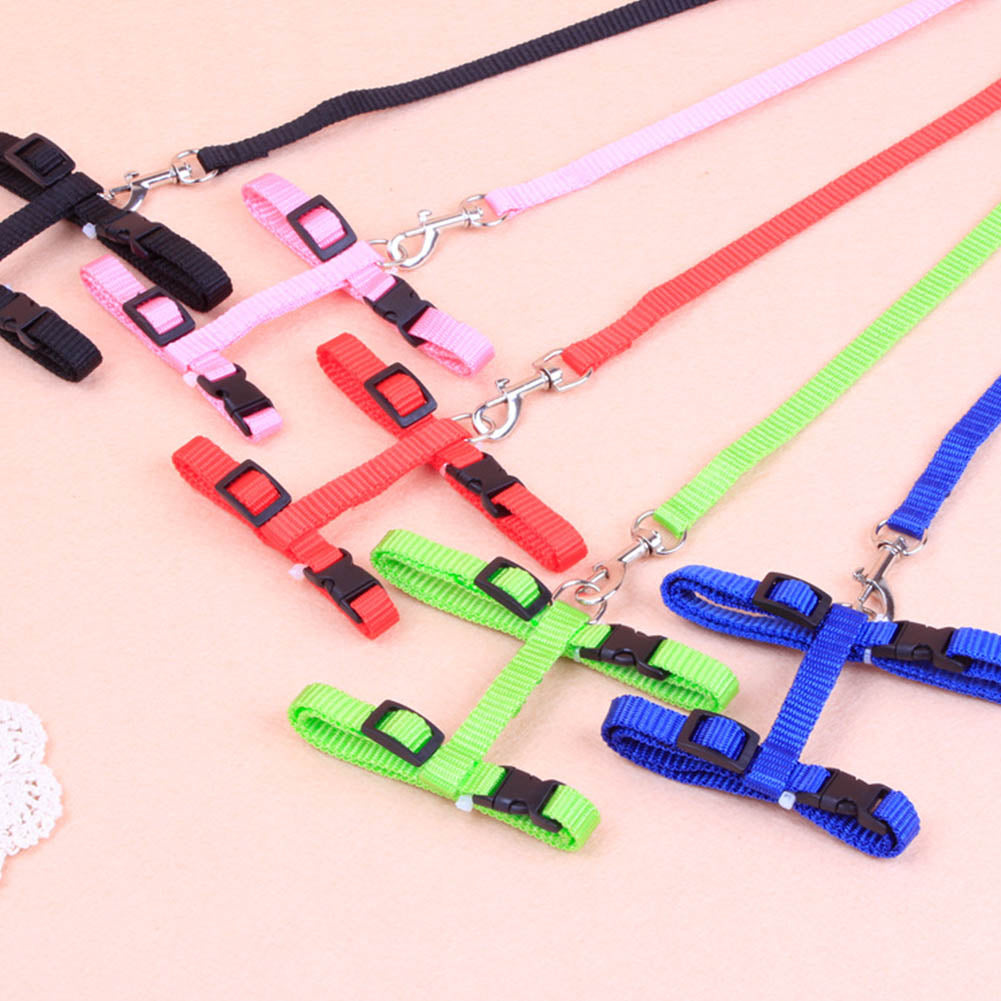 Cat Harness And Leash Hot Sale 5 Colors Nylon Products For Animals Adjustable Pet Traction Harness Belt Cat Kitten Halter Collar