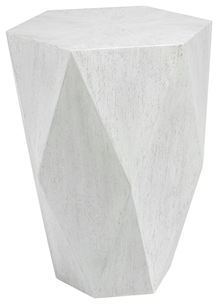 Volker Side Table  White   Farmhouse   Side Tables And End Tables   by Uttermost  Houzz