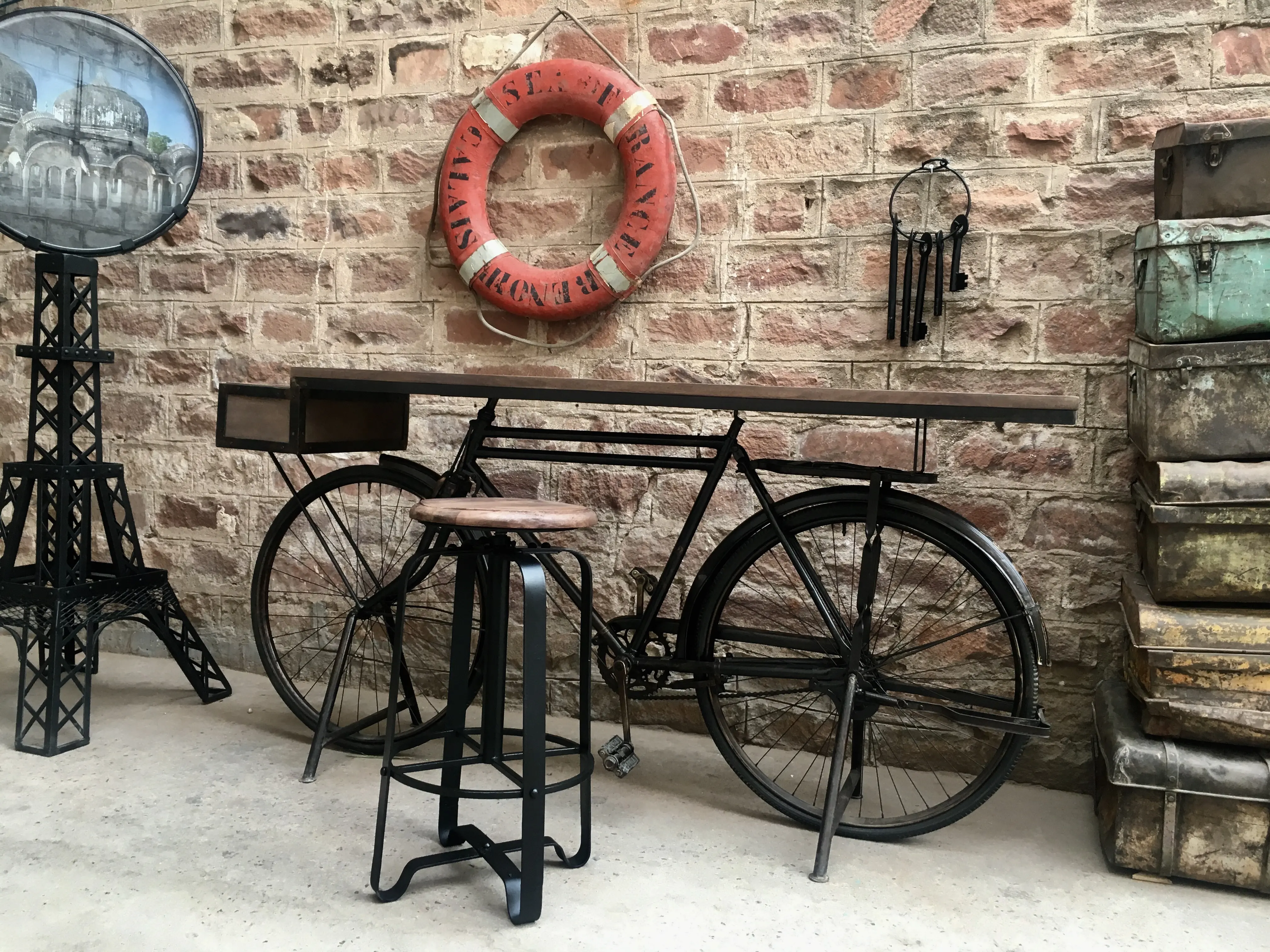 Bicycle Brown and Black Counter Height Dining Table