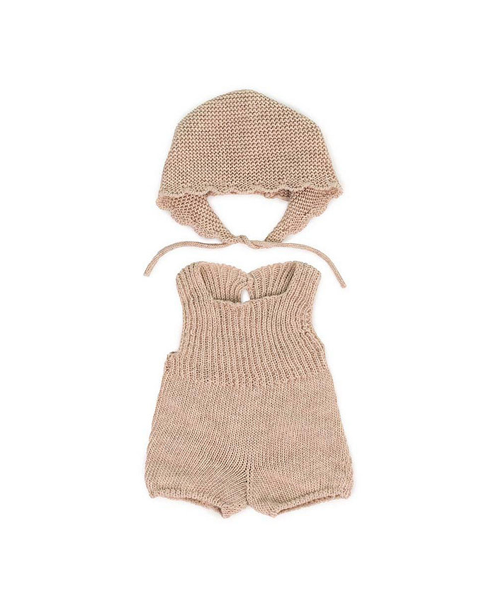 MINILAND Knitted Doll Outfit 15 - Rompers Bonnet