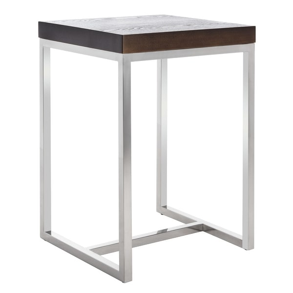 SAFAVIEH Couture High Line Collection Turner Stainless Steel Square End Table - 15.7