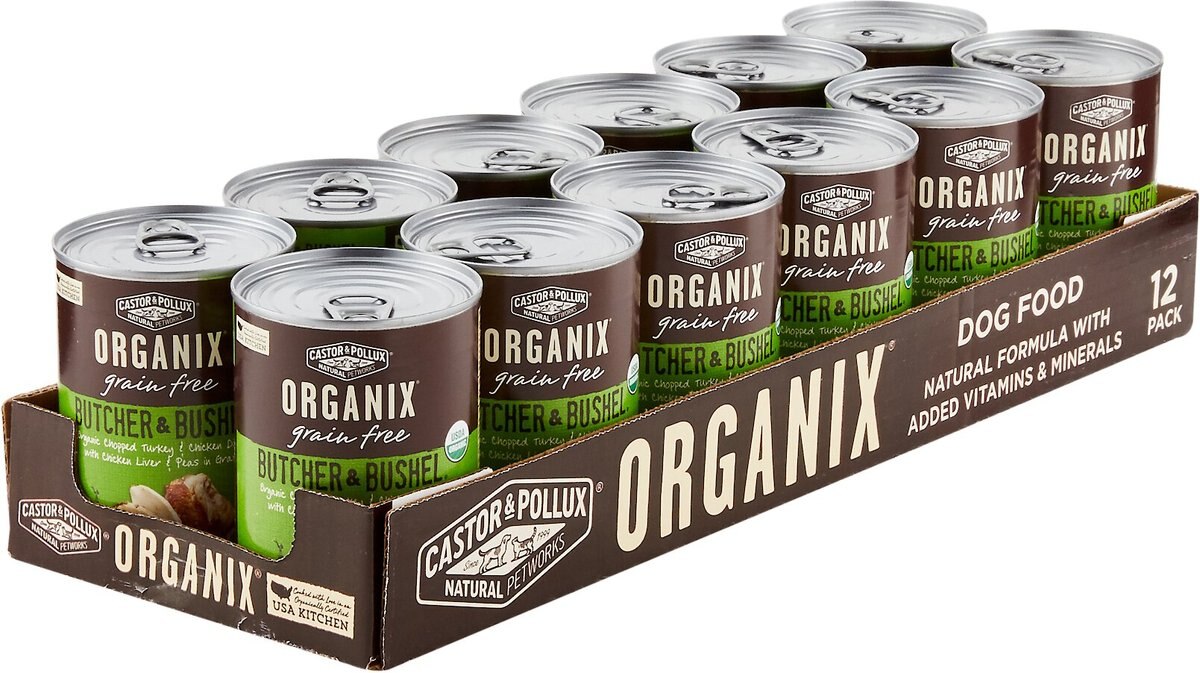 Castor and Pollux Organix Grain-Free Butcher and Bushel Organic Chopped Turkey and Chicken Dinner Adult Canned Dog Food