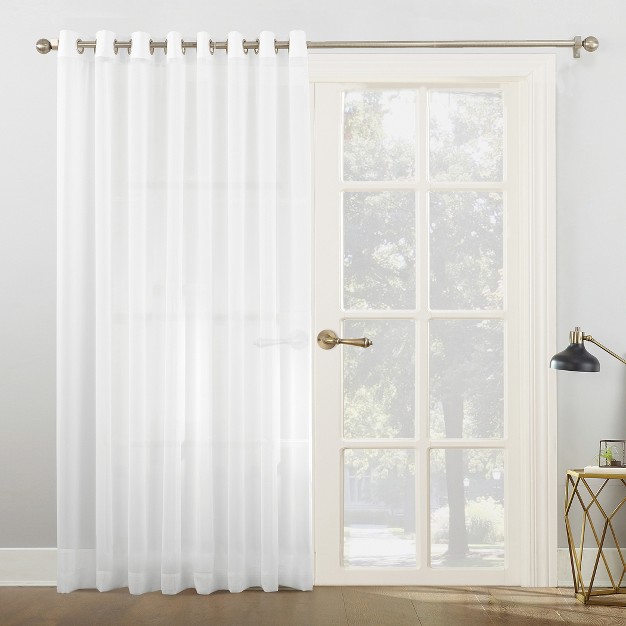 Emily Extra wide Sheer Voile Sliding Door Patio Curtain Panel