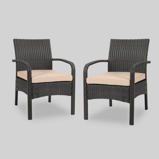 Cordoba 2pk Wicker Club Chairs Brown Christopher Knight Home