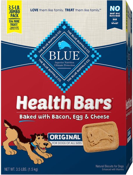 Blue Buffalo Health Bars Baked with Bacon， Egg and Cheese Dog Treats