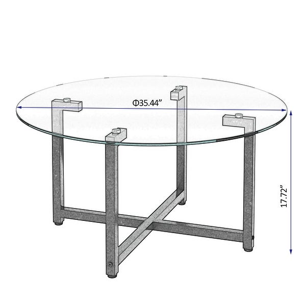 Round Whole Black Coffee Table