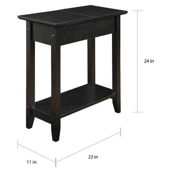 Copper Grove Aubrieta Narrow Flip Top Storage End Table