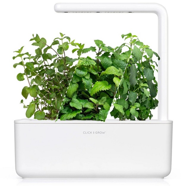 Click and Grow Indoor Herbal Tea Gardening Kit， Smart Garden 3 With Grow Light And 12 Plant Pods