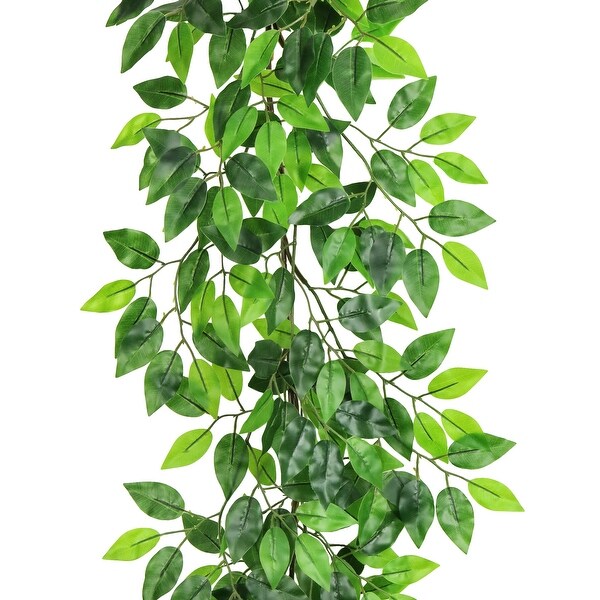 6.5ft Real Touch Artificial Ficus Leaf Vine Hanging Plant Greenery Foliage Garland