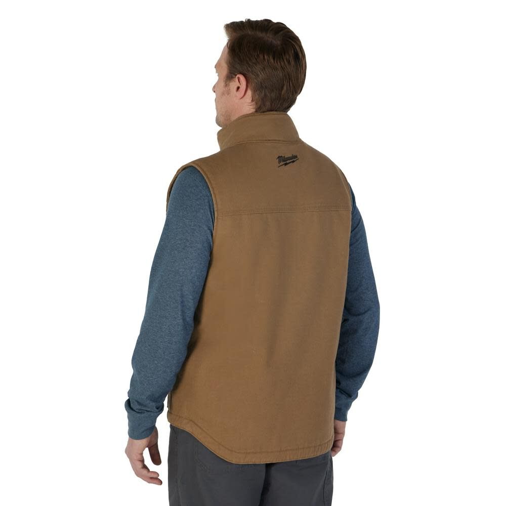 Milwaukee Heavy Duty Sherpa Lined Vest Brown 3X 801BR-3X from Milwaukee