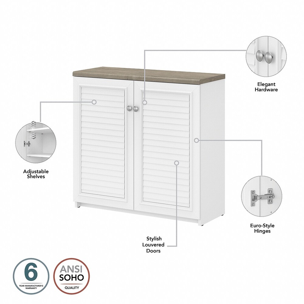 Fairview Storage Cabinet with Doors and Shelves by Bush Furniture   31.73\