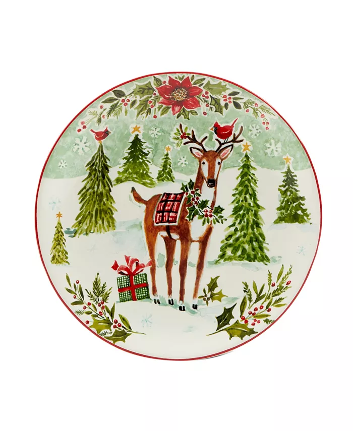 Certified International Joy of Christmas 9 Dessert Plates Set of 4