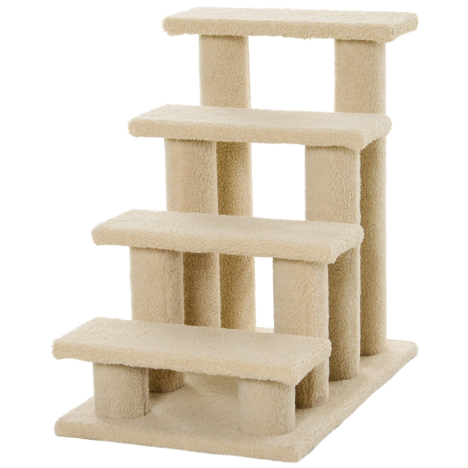 24'' Cat Tree 4-Step Stairway Perch Scratcher Pet Steps Stairs Dog Ramp Ladder