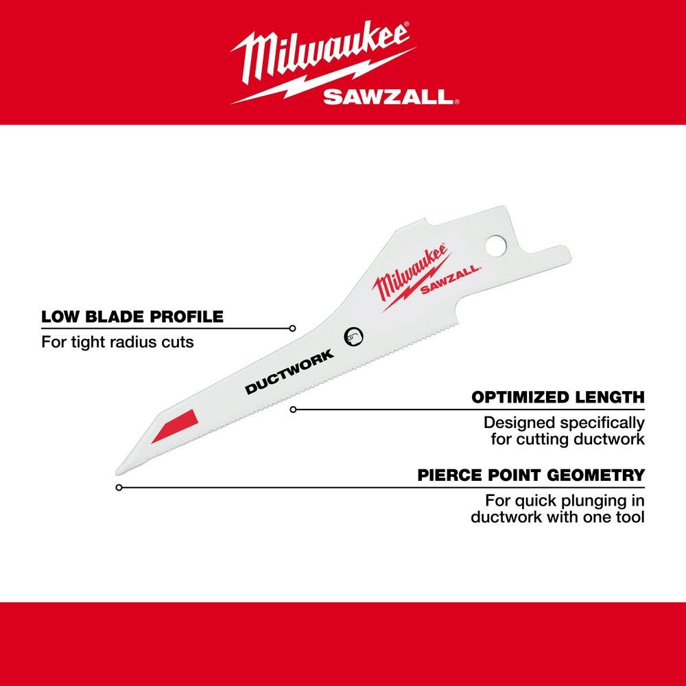 Milwaukee Ductwork SAWZALL Blade 48-00-1630 from Milwaukee