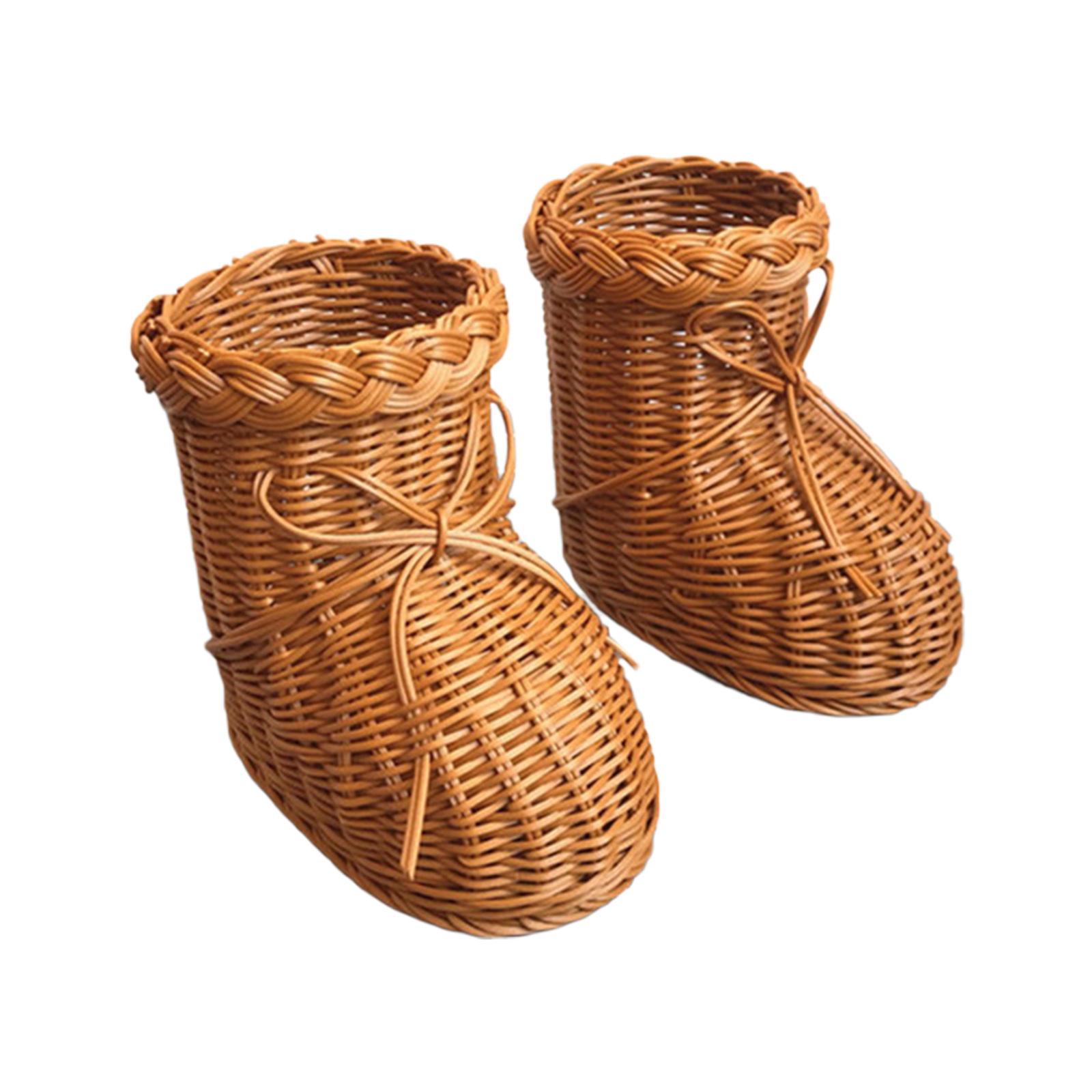 Animals Shape Handmade Woven Fruit Basket Food Organizer for Camping Picnic