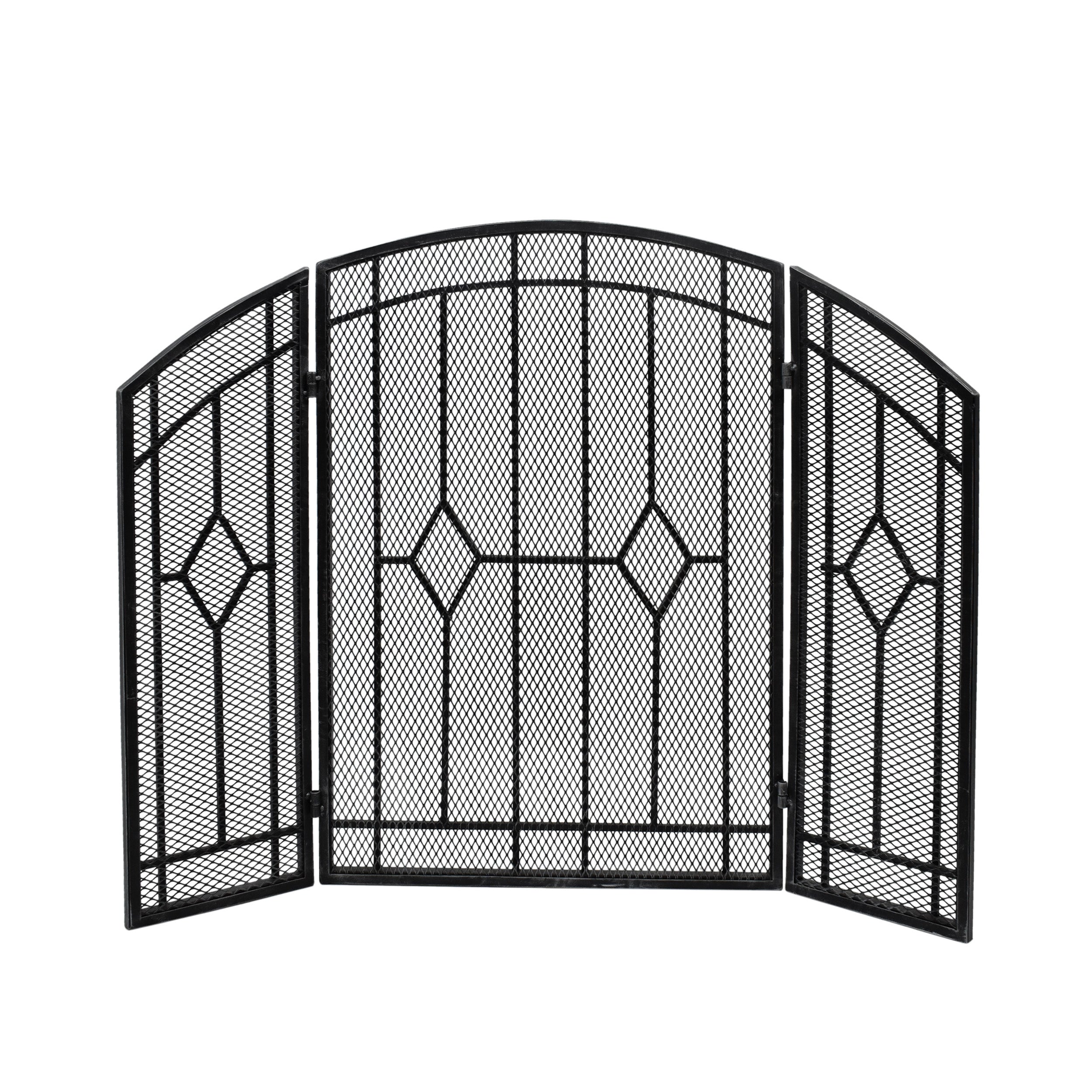 Jacoby Contemporary Three Panel Iron Firescreen