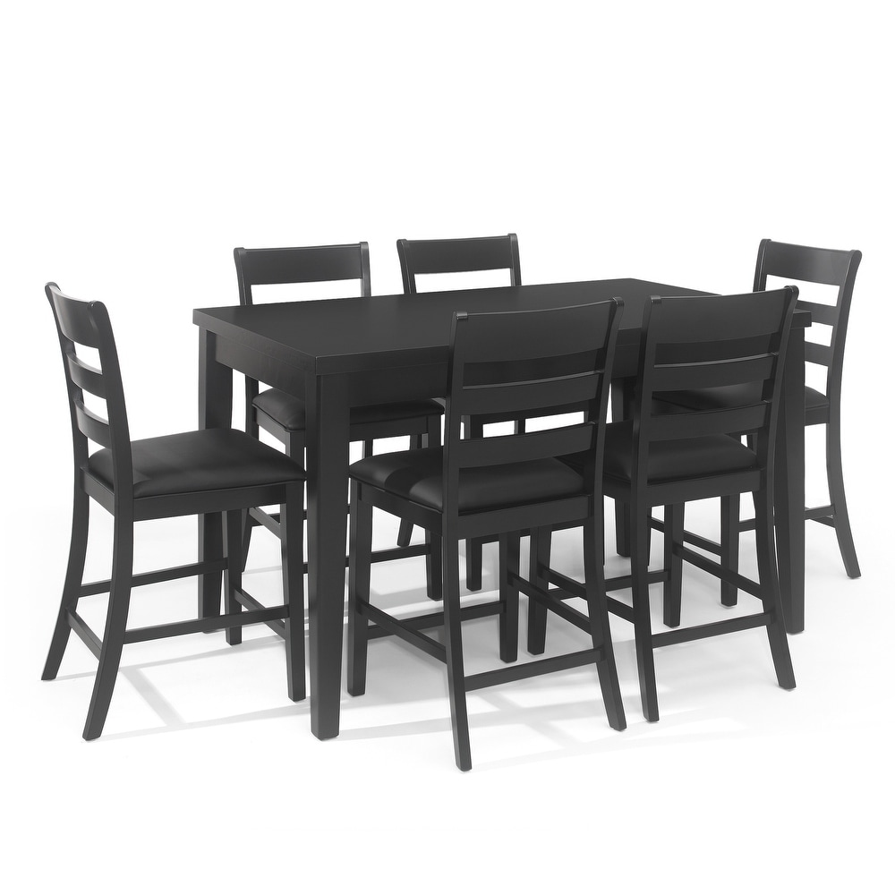 Benner Farmhouse Wood Counter Height 7 Piece Dining Set by Christopher Knight Home