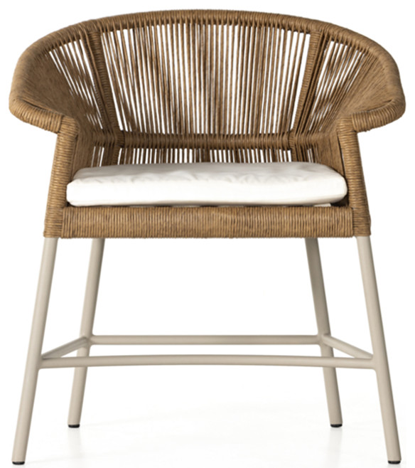 Inez Outdoor Dining Armchair   Beach Style   Outdoor Dining Chairs   by Marco Polo Imports  Houzz