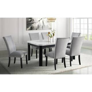 Cambridge Solano Grey Dining Set (Set of 7) 982004-7PC-GRY