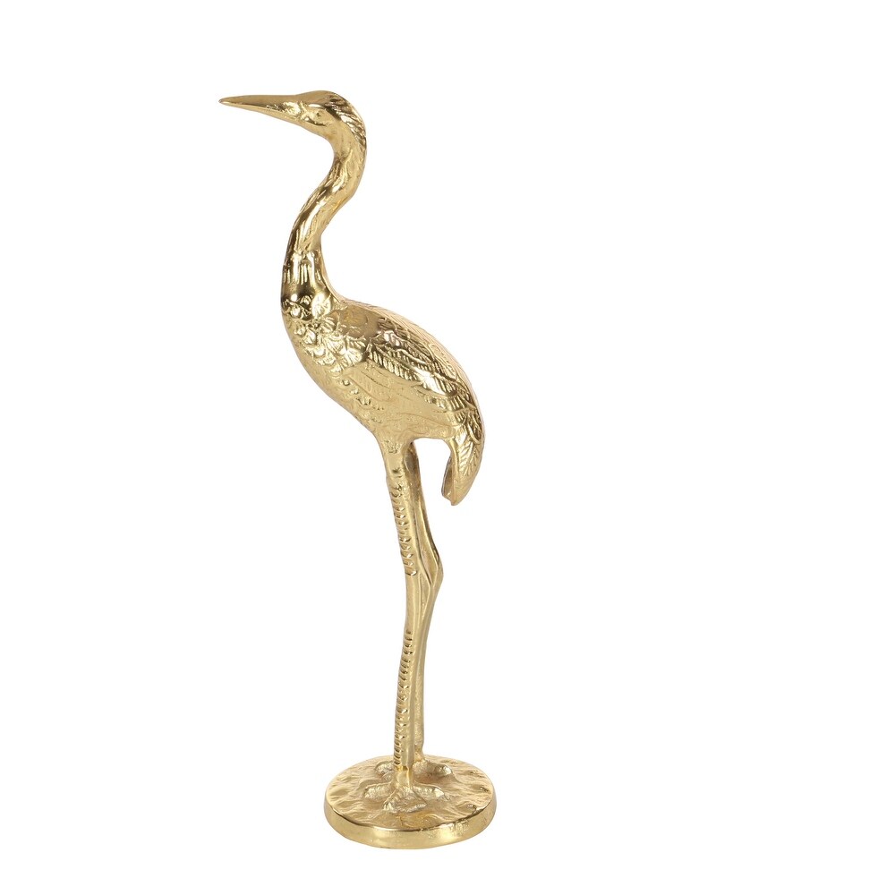 Gold Aluminum Flamingo Sculpture (Set of 2)   S/2 15\