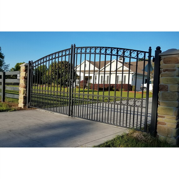 ALEKO DG14PARD AP Steel Dual Swing Driveway Gate  ...