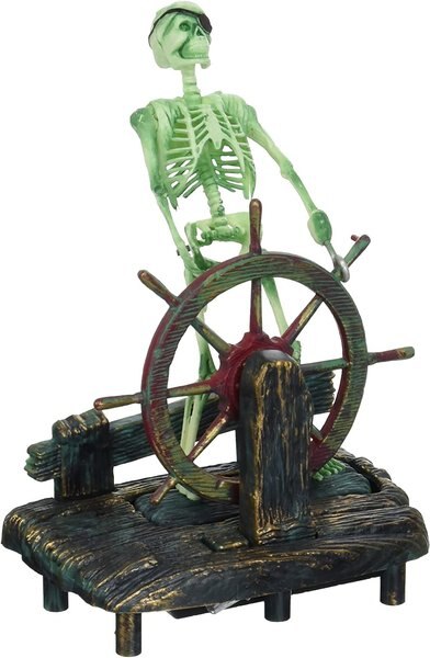 Penn-Plax Skeleton Wheel Aquarium Ornament