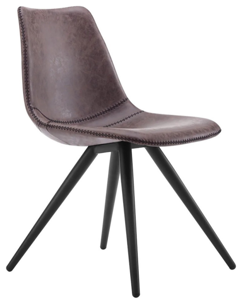 Kim Modern Brown Dining Chair  Set of 2   Midcentury   Dining Chairs   by V.S.D Furniture  Houzz