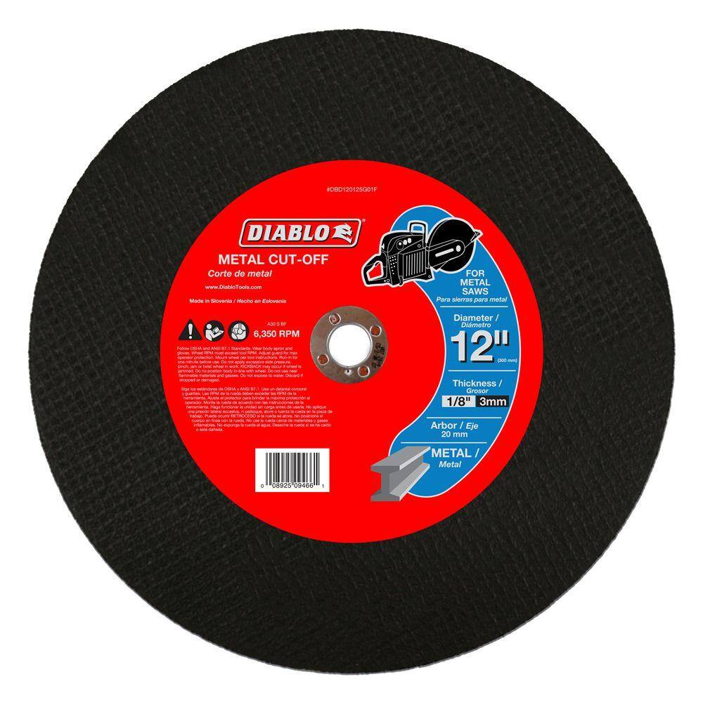 DIABLO 12 in. x 18 in. x 20 mm Metal Cut-Off Blade DBD120125G01F