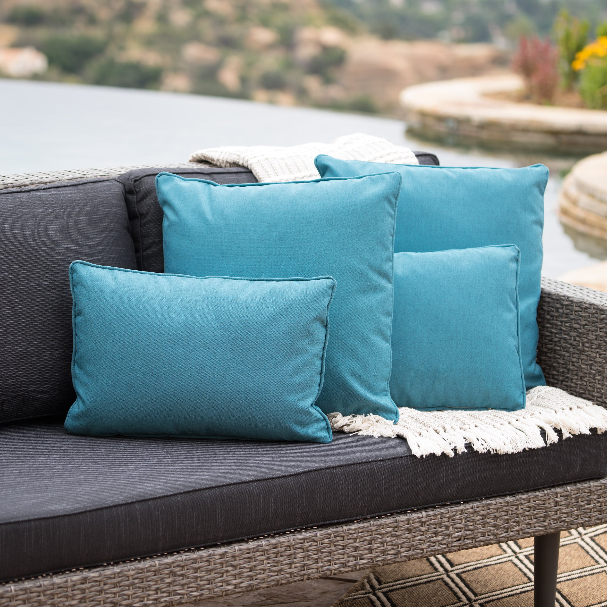 Corona Outdoor Patio Water Resistant Pillow Sets