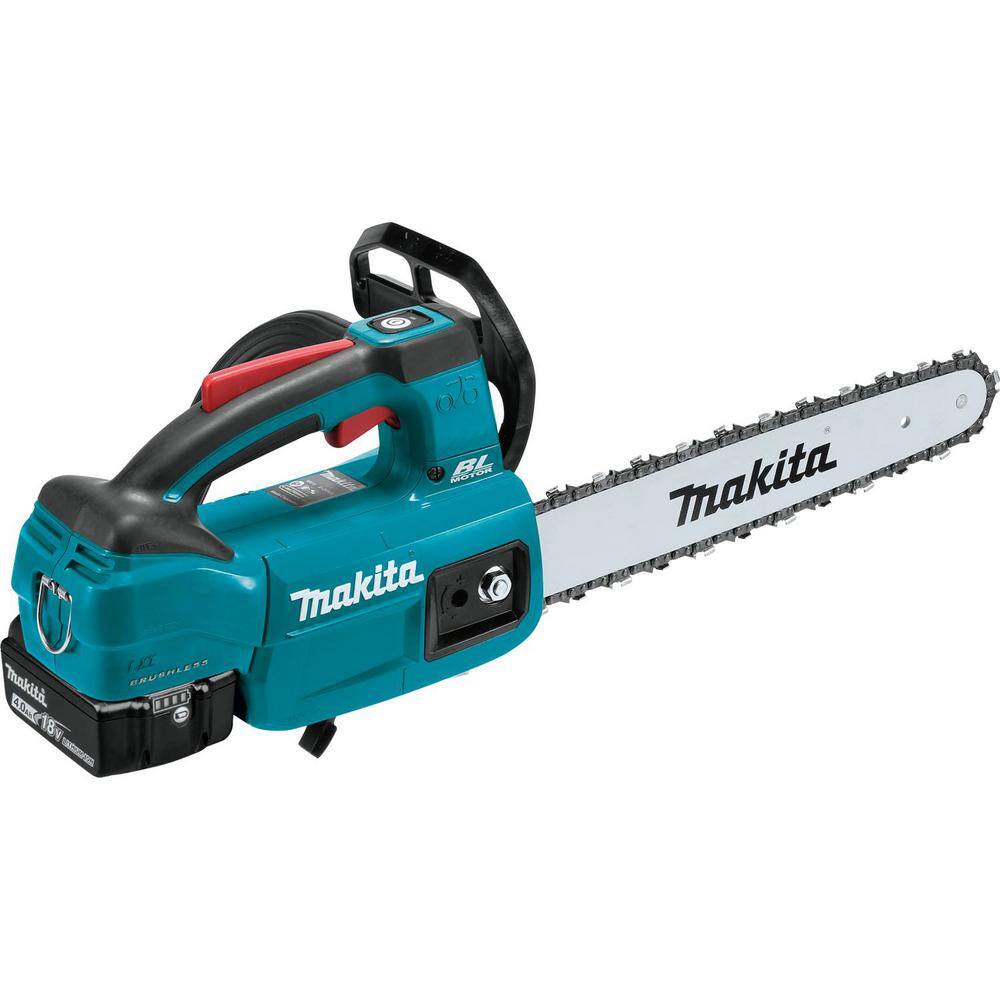 Makita LXT 12 in. 18V Lithium-Ion Brushless Top Handle Electric Chainsaw Kit (4.0 Ah) with Bonus 18V LXT Battery 4.0Ah XCU10SM1BL1840B