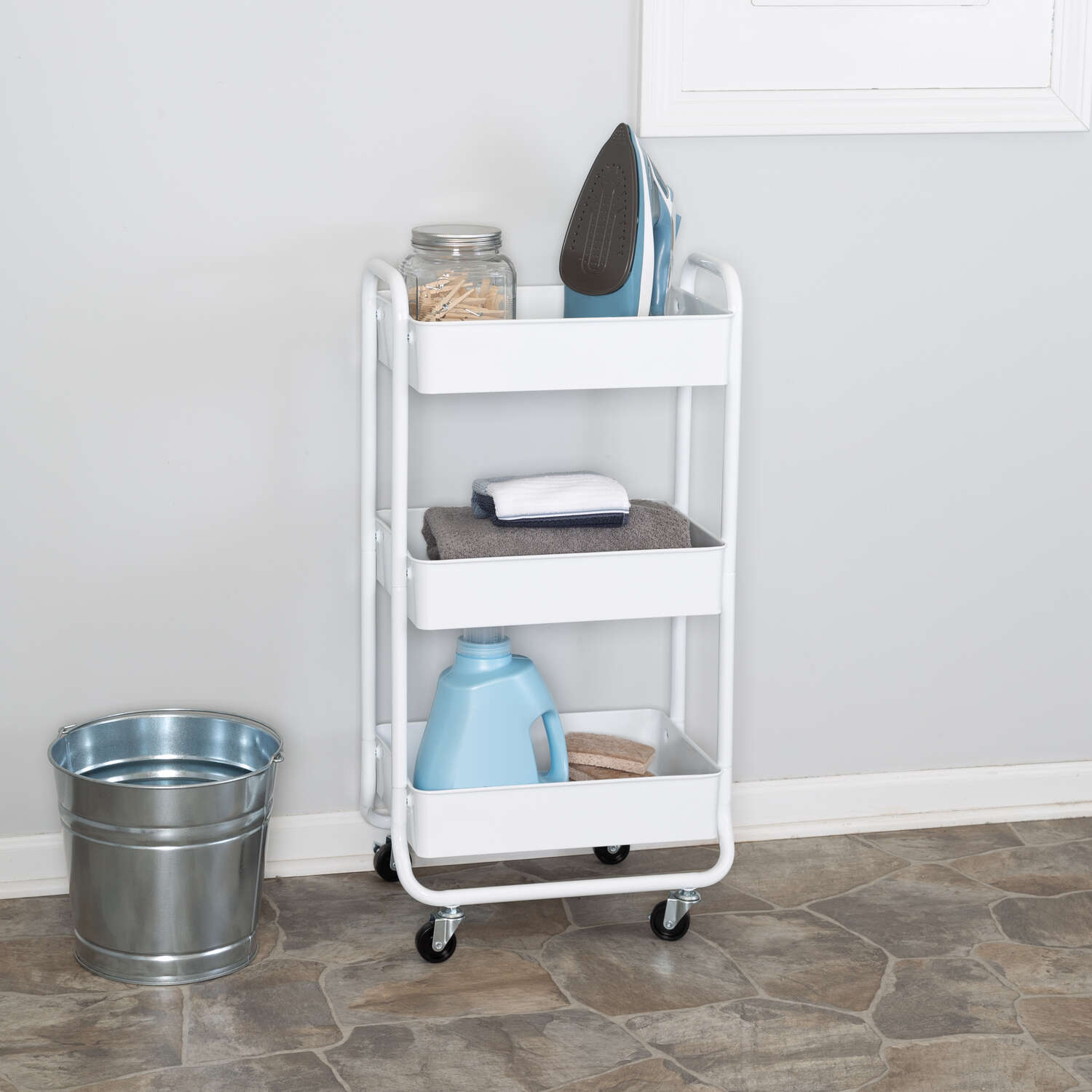 Honey-Can-Do 32.68 in. H X 12.99 in. W X 16.65 in. D Utility Cart