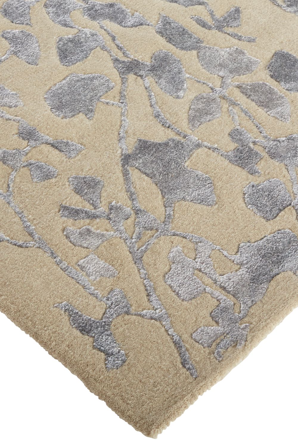 Khalo Hand Tufted Tan and Silver Rug by BD Fine