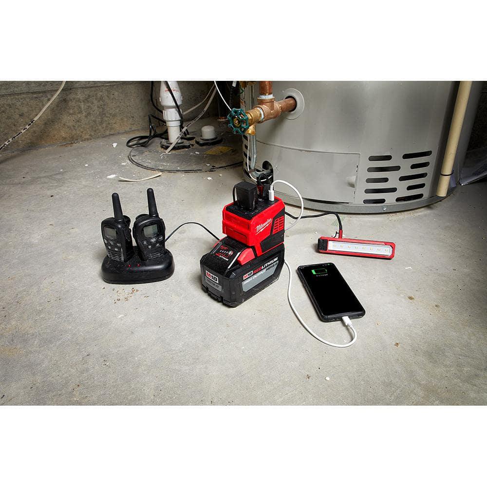 Milwaukee M18 18Volt LithiumIon 175Watt Powered Compact Inverter with 50 Ah Battery and Charger