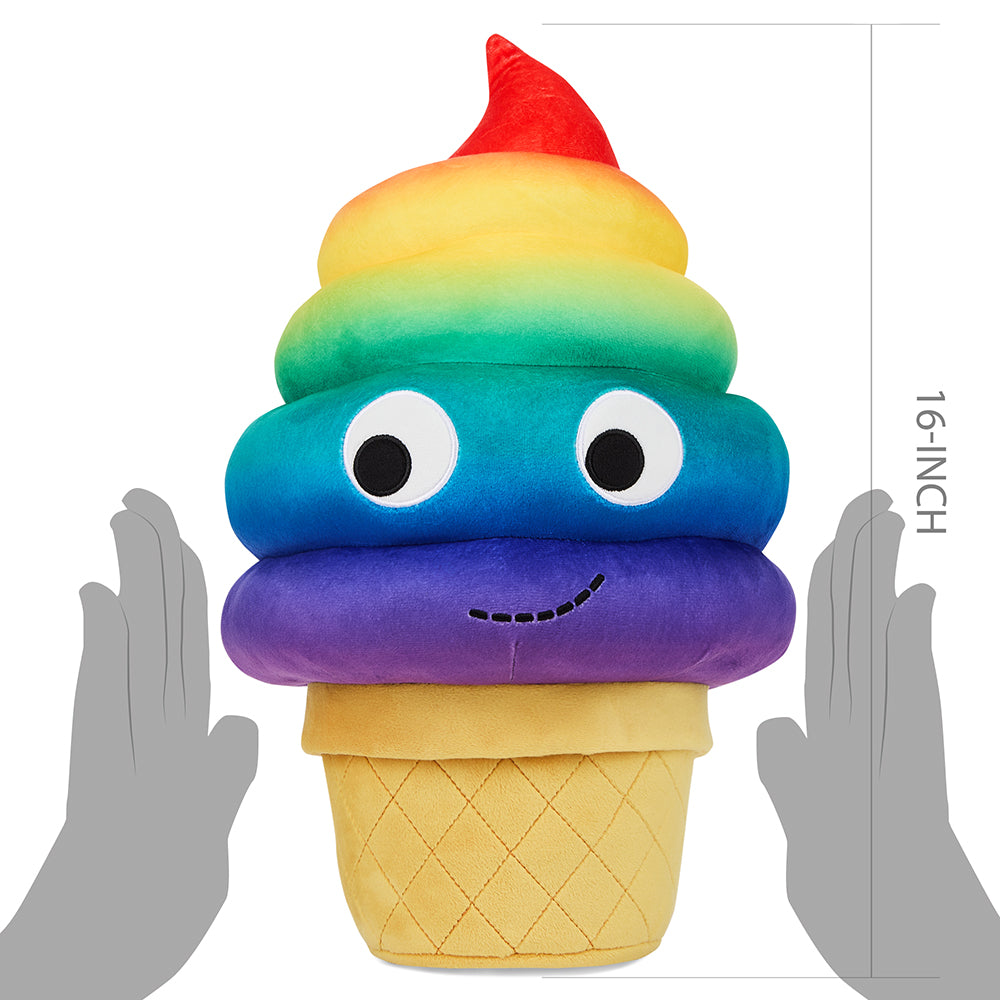 Yummy World Rainbow Soft Serve Sally Ice Cream Cone Plush