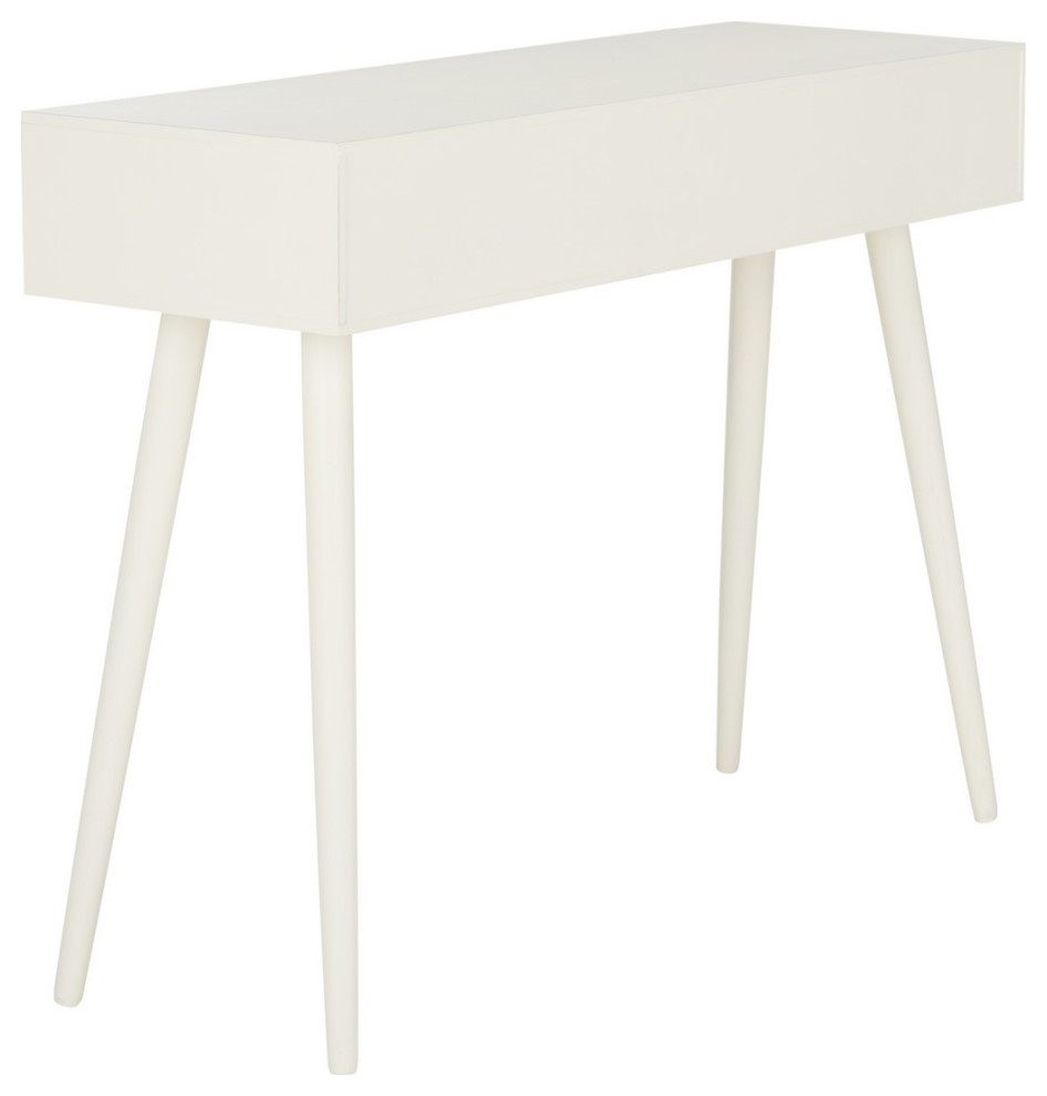 Lucia 3 Drawer Console Table Antique White   Midcentury   Console Tables   by V.S.D Furniture  Houzz