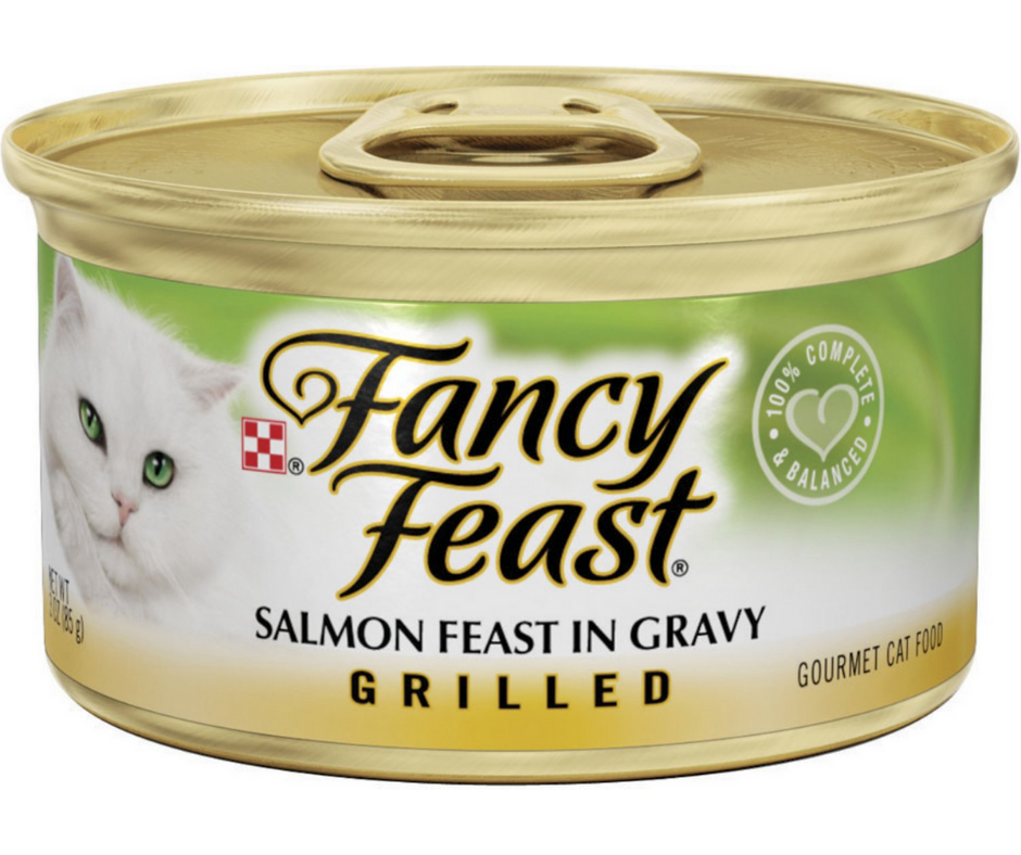 Purina Fancy Feast - All Breeds， Adult Cat Grilled Salmon in Gravy Rec