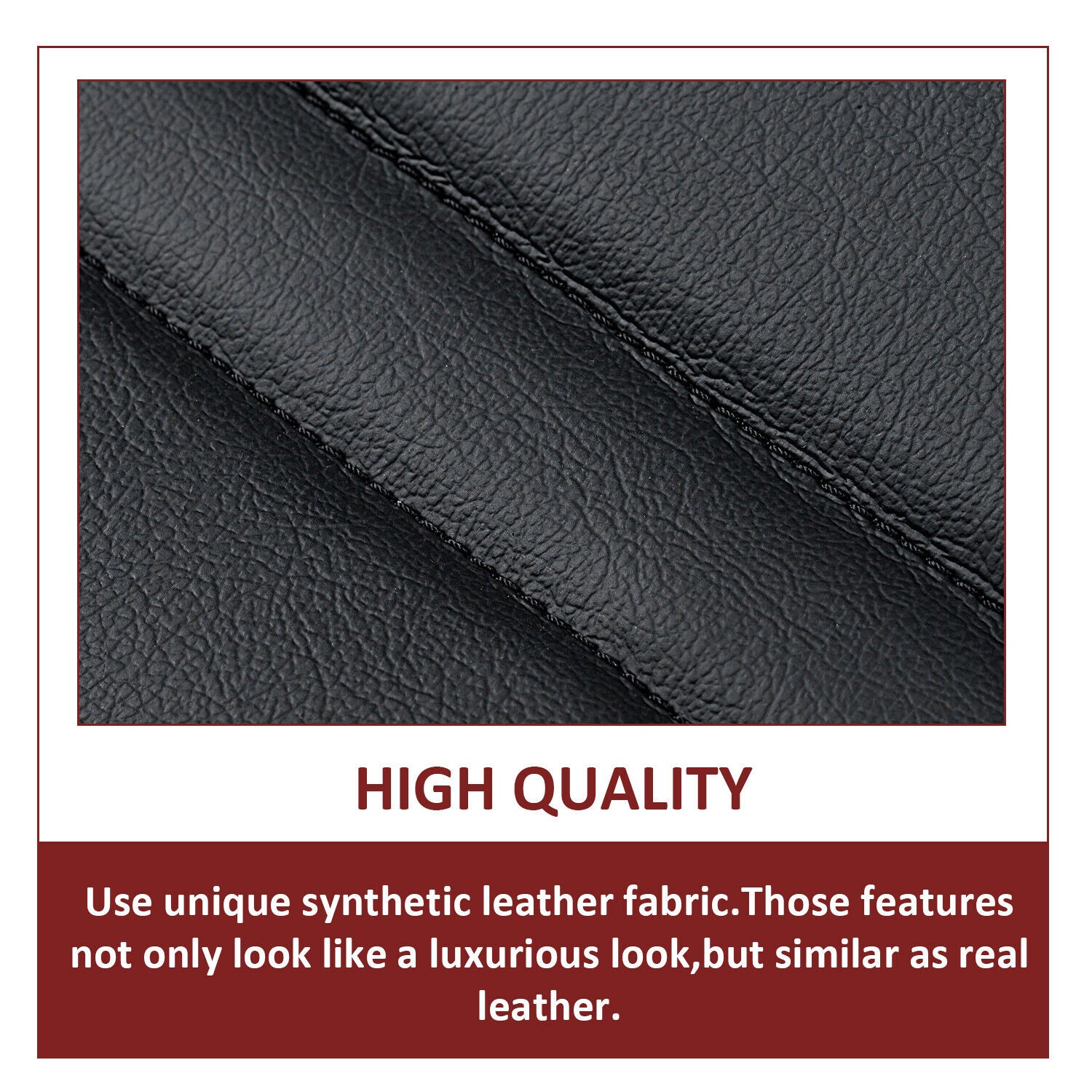 KOJEM Synthetic Leather Seat Covers for 2010-2015 2011 2012 2013 2014 Toyota Prius， Black Front and Rear